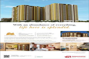 Presenting With an abundance of everything, life here splendid at Appaswamy Splendour in Chennai
